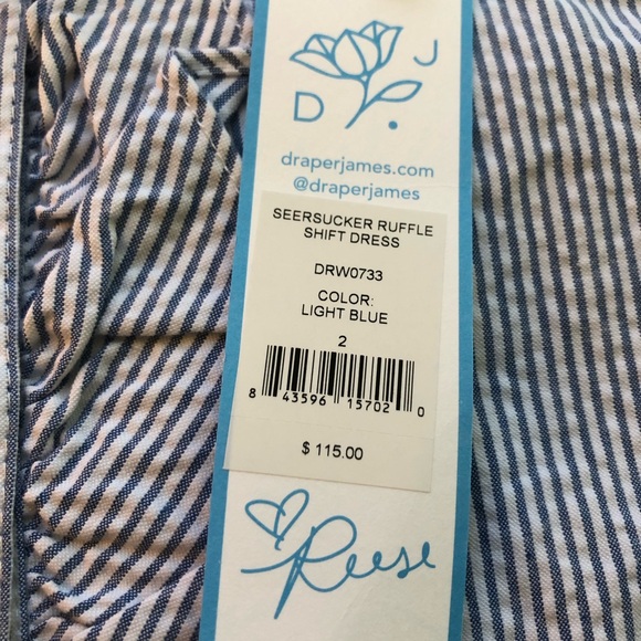 Draper James blue and white seersucker dress, NWT and original packaging. - Picture 2 of 6